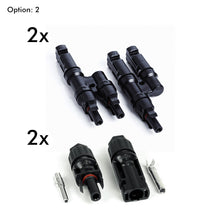 Load image into Gallery viewer, 3 Panel MC4 Connectors pair, 3 Wire In, 1 Wire Out