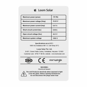 Loom solar panel 330 watt - 24 volt multi crystalline