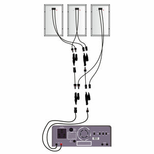 3 Panel MC4 Connectors pair, 3 Wire In, 1 Wire Out